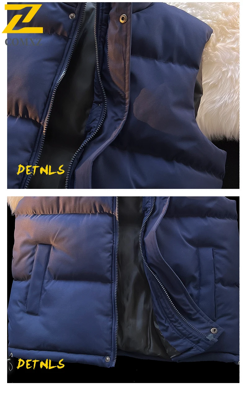 EiAO Vest Couple's Plus Size Puffer Windproof Waterproof Thermal Quilted Sleeveless Jacket for Hiking Camping Fishing WinterCoat