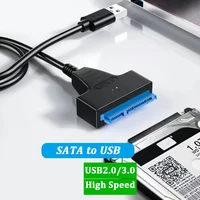 SATA to USB 3.0 2.0 Type-C Cable Up to 6 Gbps for 2.5 Inch External HDD SSD Hard Drive SATA 3 22 Pin Data Transfer Adapter