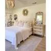 Rattan Dresser - Nightstand with Drawer Boho Small Cabinet 3 Drawer Dresser, Bedside Table 3