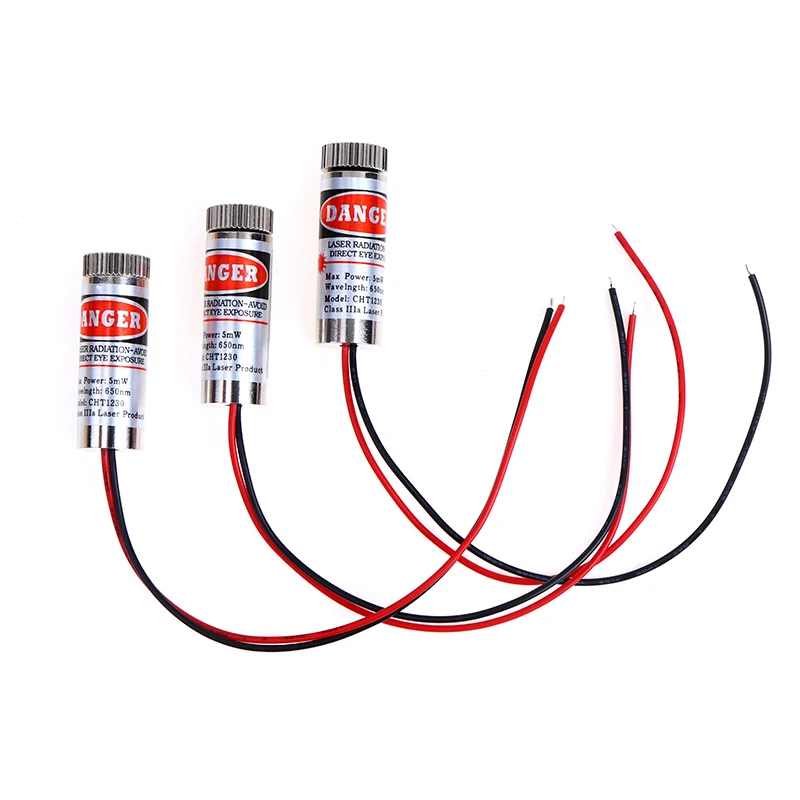 650nm 5mW Red Point/Line/Cross Laser Module Laser Head Laser Tube 3v-5v Dotted Laser Head Used For Red Light Laser Pointers
