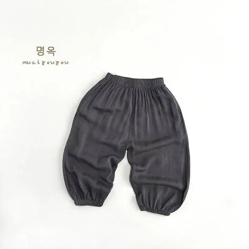 Sommer Kinder Hosen 1-8y Jungen Anti-Mücke lose weites Bein feste tägliche Hose koreanische Kleinkind tragen Kinder kleidung neu – Detail 8