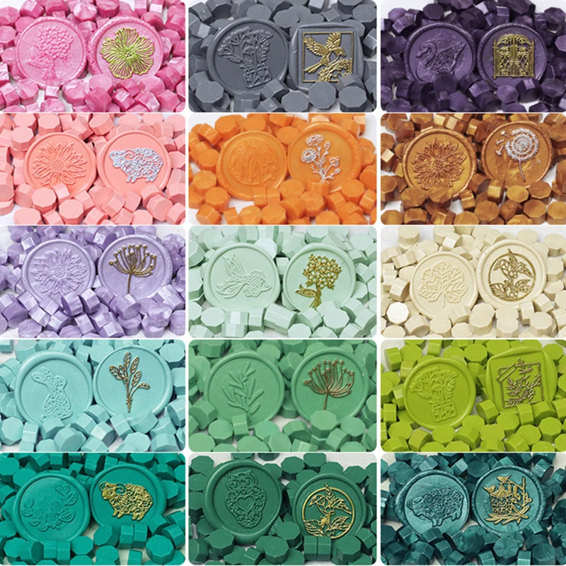 

Wild Color Wax Seal Stamp Beads DIY Fresh Matte Sealing Postage Stamps Bead Envelope Wedding Card Making Hobby Craft 100PCs/Bag