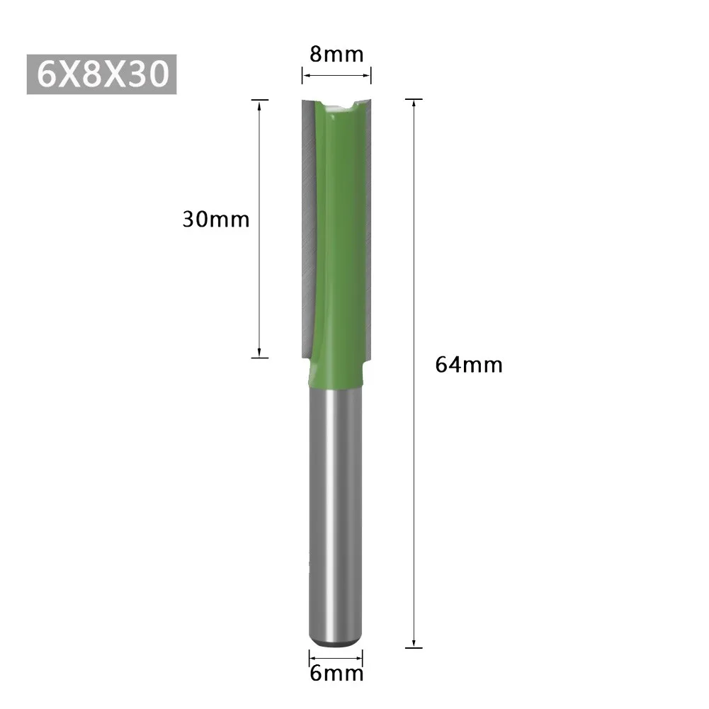 6 MM Router Bits Schaft 3 4 5 6 8 10 12mm Klinge Durchmesser Doppel Flöte Bit für Holzbearbeitung Fräser Werkzeug – Detail 7