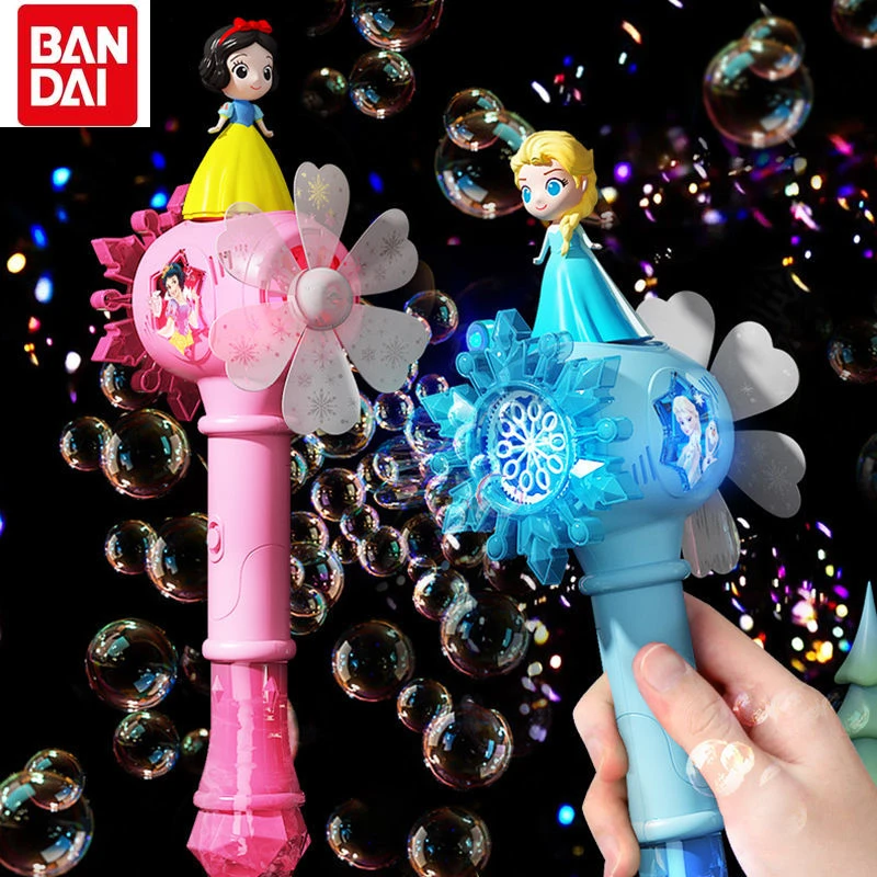 

Bandai Disney Snow White Bubble Machine Children's Handheld Electric Waterproof Windmill Blowing Bubble Stick Toy Girl