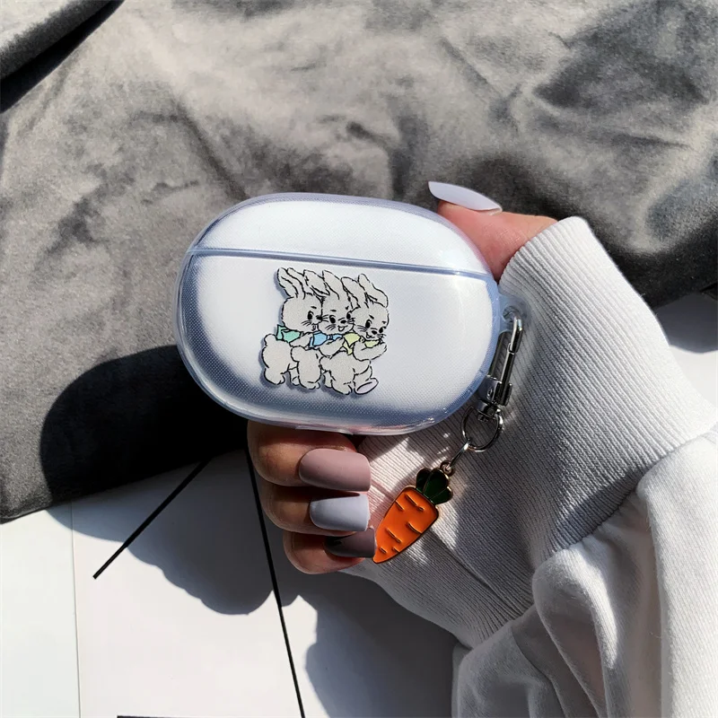 Cartoon Rabbit Cute Cover Per Beats Studio Buds Case Custodie Per Auricolari Carine Trasparenti Per Beats Charging Box Beats Buds Cover Bag