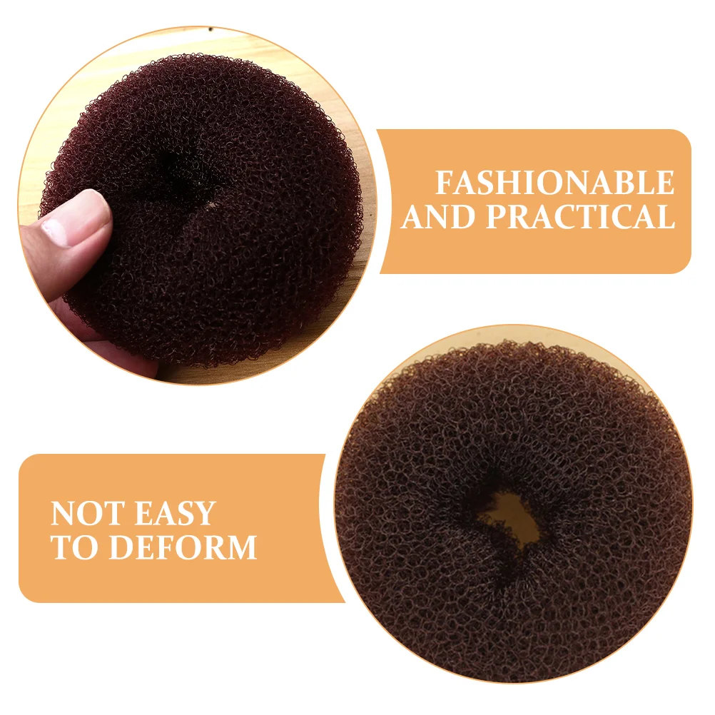 2 Pcs Bun Styler Donuts Hair Maker Form Shaping Ballet Accessories Nylon Silk Short Bride Long