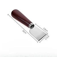 1PC Stainless Steel Leather Cutting Knife with Wooden Handle DIY Leather Craft Tool for Precise Leather Cutting and Trimming 6
