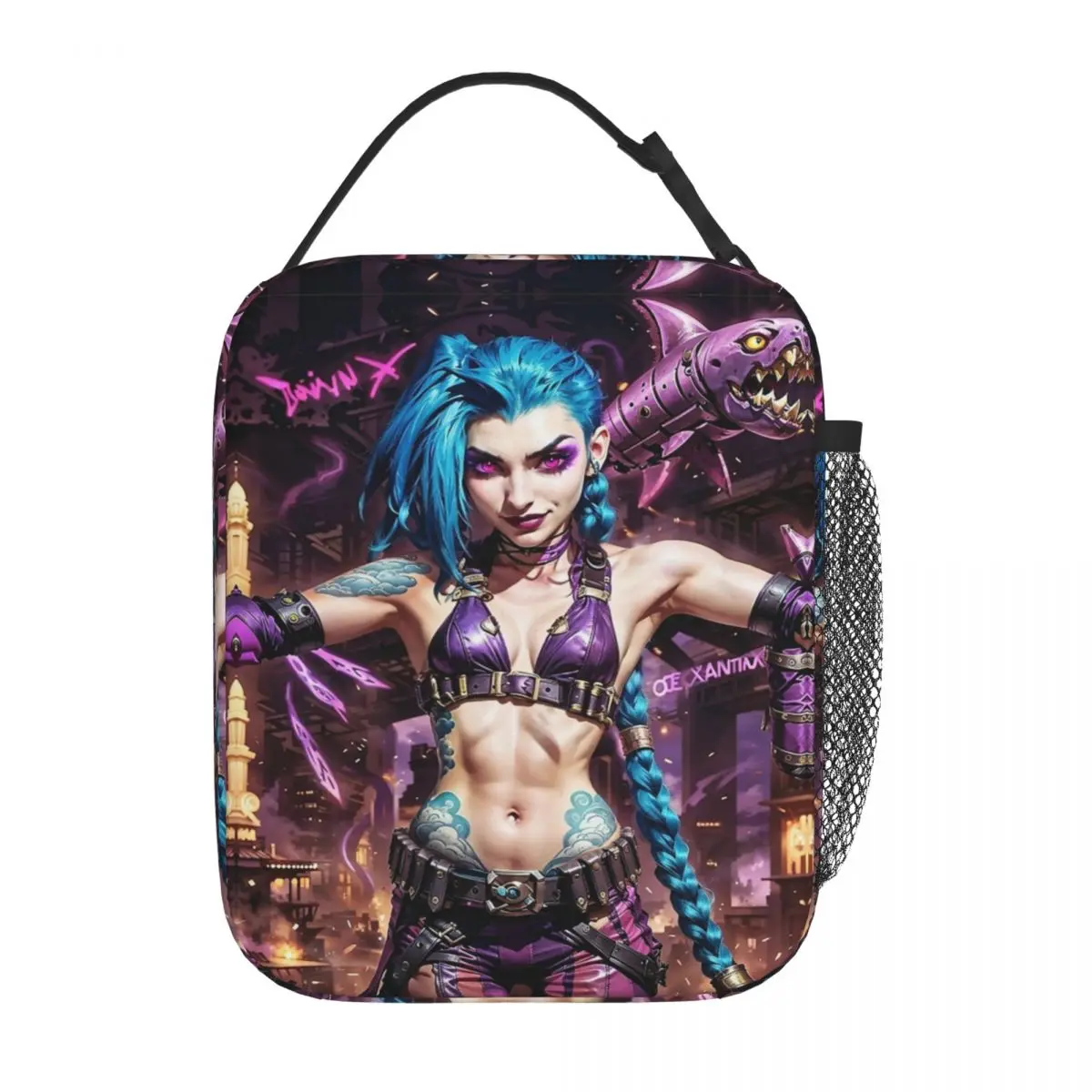 Jinxed Acaned Insulated Lunch Bag High Capacity Lunch Container Thermal Bag Tote Box College Travel Food