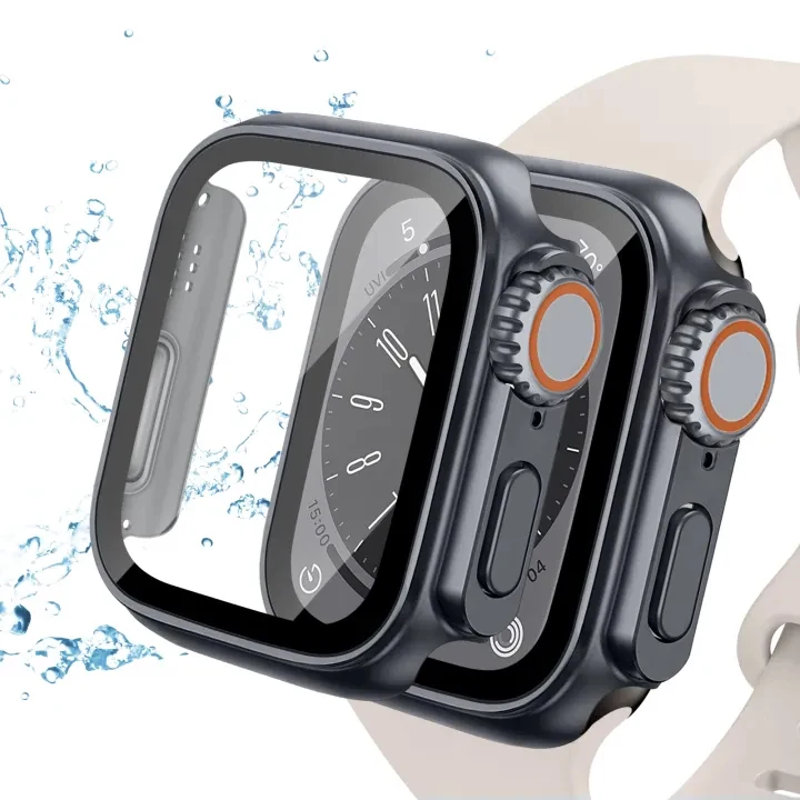 Premium Apple Watch Glass Screen Protector and Case Bumper Cover