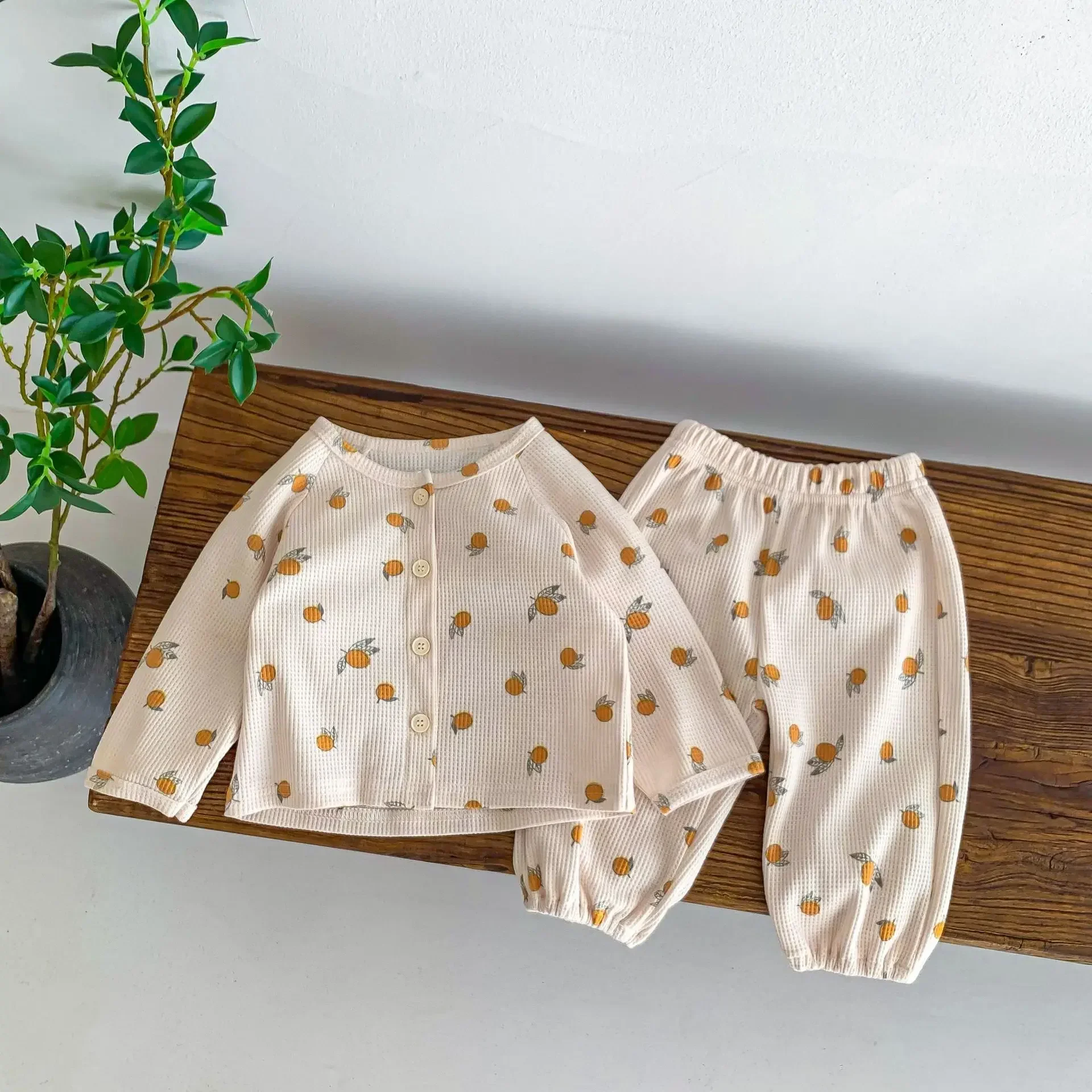 Autumn Baby Homewear Set Newborn Cotton Sleepsuit Infant Girl Boy Long Sleeve Tops and Pants Two Piece Outfits Toddler Clothes