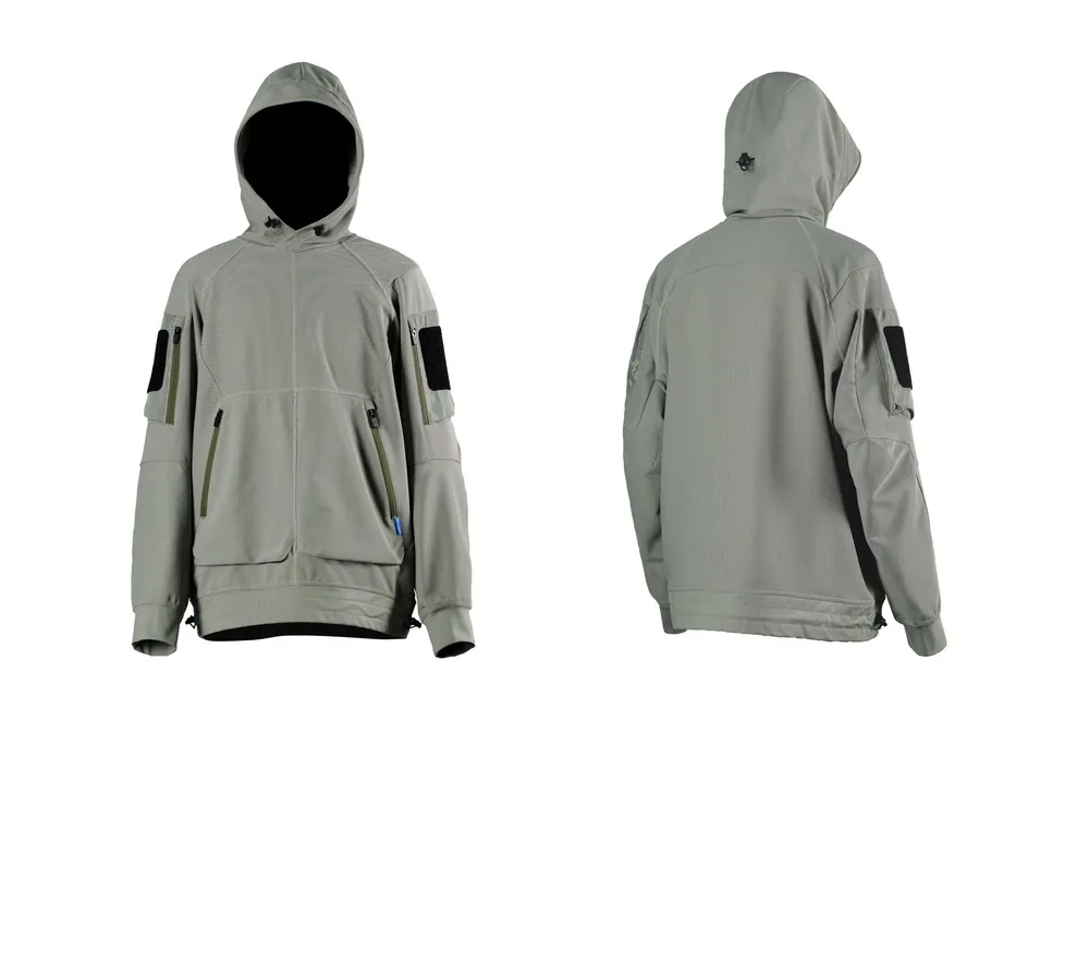 Reindee lusion 24aw graphene thermal storage dwr pullover hoodie armpocket with patch pad techwear gorpcore
