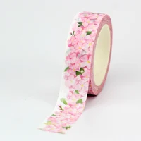 NEW Spring 1PC. Decorative Cute Pink peach blossom Washi Tape Scrapbooking Planner Adhesive Masking Tape Papeleria 1