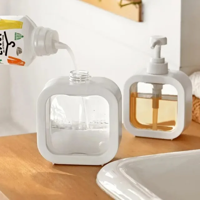 Dispenser di sapone trasparenti Shampoo Gel doccia Dispenser da viaggio portatile Bottiglia vuota per pompa da bagno per accessori da cucina per bagno 5
