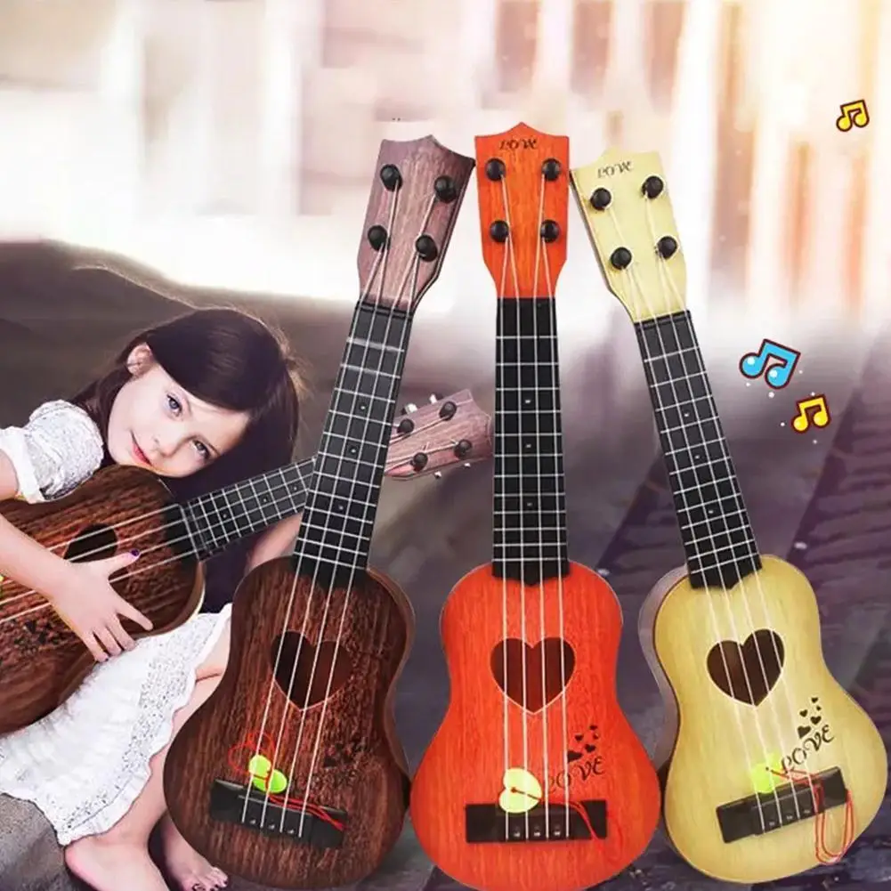 

Mini Guitar Classic 4 Strings Ukulele Guitar Toy Portable Musical Instrument Educational Birthday Gift For Beginners Kids X1G3