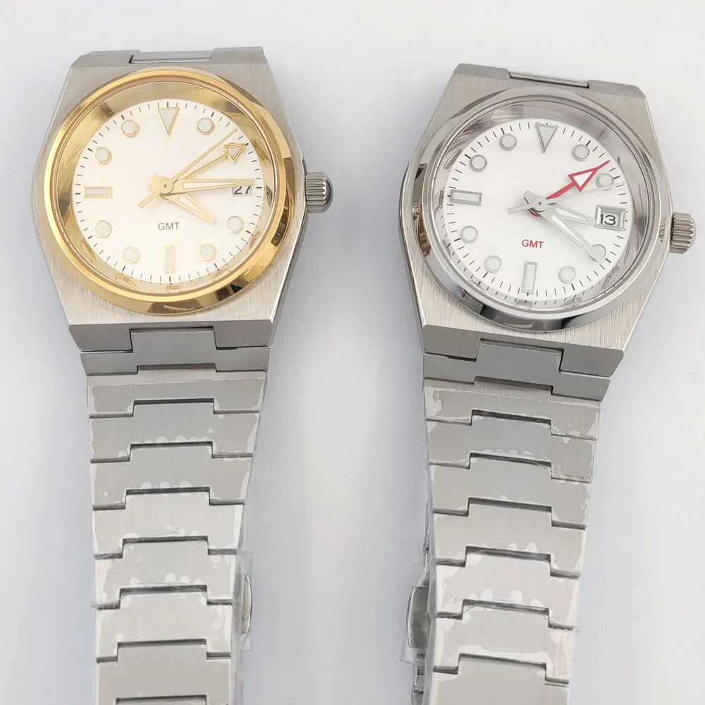 NH34 watch 40mm GMT watch Custom logo  NH34 automatic movement GMT function stainless steel sapphire glass waterproof watch 2