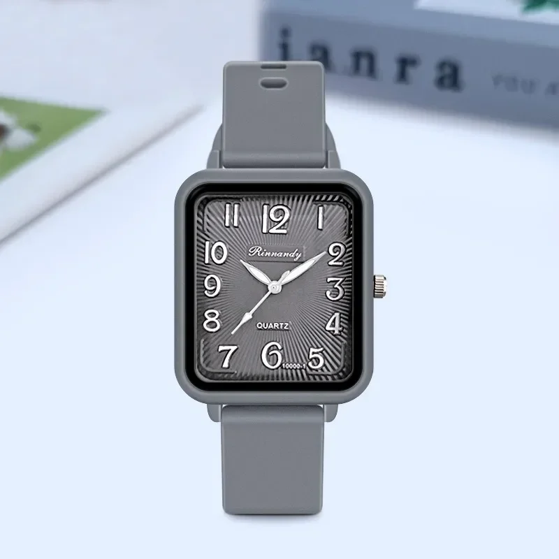 Brand Silicone Strap Watch Student Leisure Square Digital Women Quartz Watch New Fashion Ladies Luxury Wristwatch Dropshipping 4