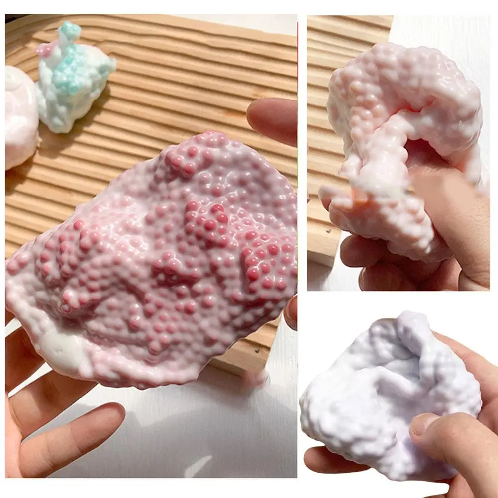 Plastic Ice Skin Decompression Milk Ball Sticky Table Toy Ultra-thin Soft Sticky Hand Ball Squeeze Stress Relief Toy 3