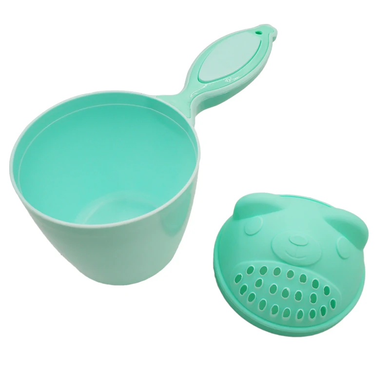 Baby Bath Tool Cute Cartoon Baby Bath Caps Toddle Shampoo Cup Children Bathing Bailer Baby Shower Spoons Child Washing Hair Cup Kids Bath Tool