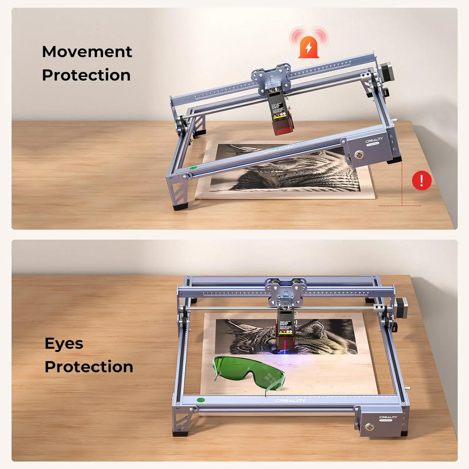 Creality Falcon 5W Laser Engraver Machine, 72w High Precision 0.06mm Laser Cutter and Engraving Machine for Wood Leather Acrylic