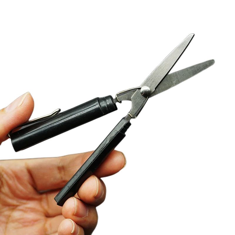 Portable Scissors Pen Type Pocket Scissors Easy To Carry Folding Scissors  Student Art Office Supplies Mini Scissors Stationery