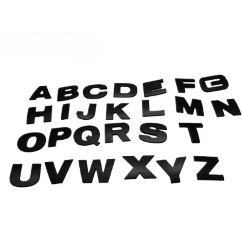 Car Sticker 3D Auto Metal Letter Emblem DIY Digital Alphabet 1PC 25mm Accessory