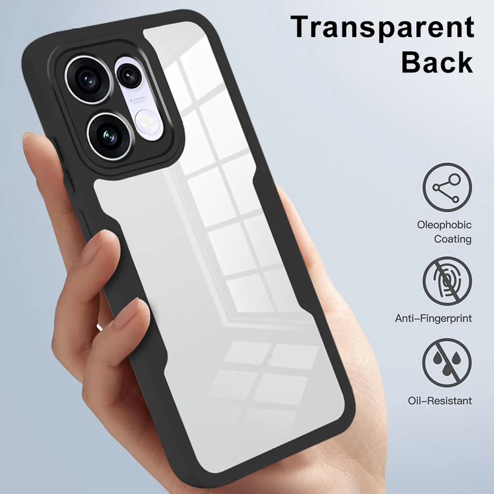 360° Full Protection Clear Shockproof Double Layer Phone Case with Screen Film