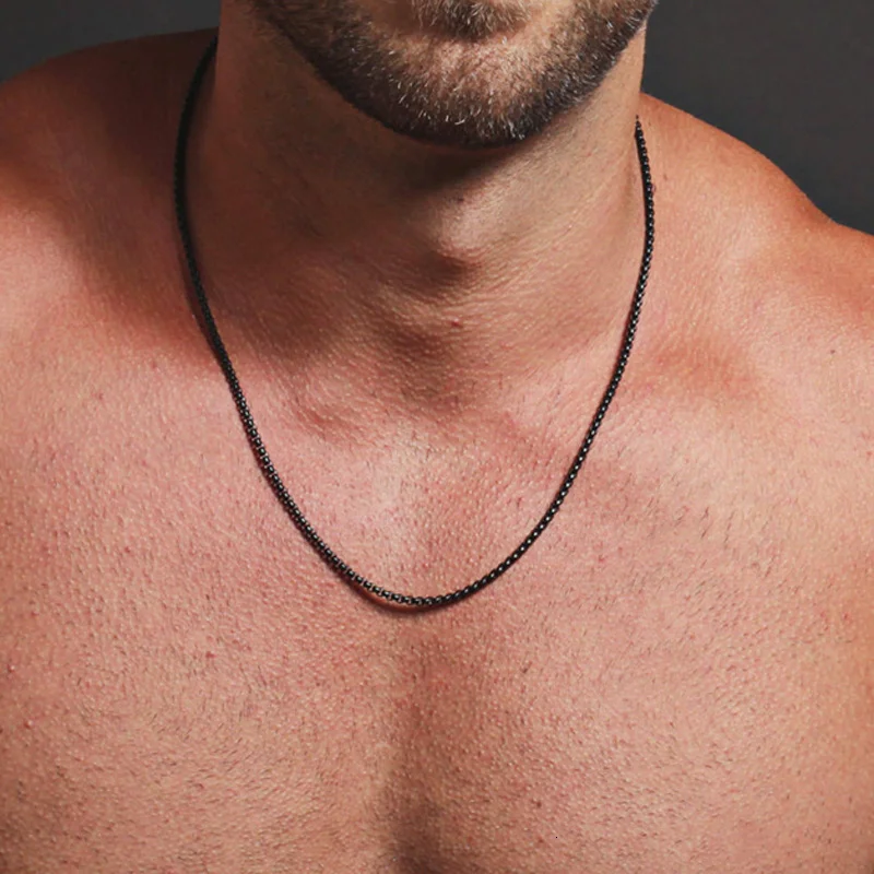 2022 Classic Rope Chain Men Necklace Width 2/3/4/5 MM Stainless Steel Figaro Cuban Chain Necklace For Men Women Jewelry