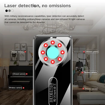 Hidden Spy Camera Detector Security Protection Anti Spy Gadget GPS Tracker Finder Bug Detector Wireless Signal Infrared Scanner 1