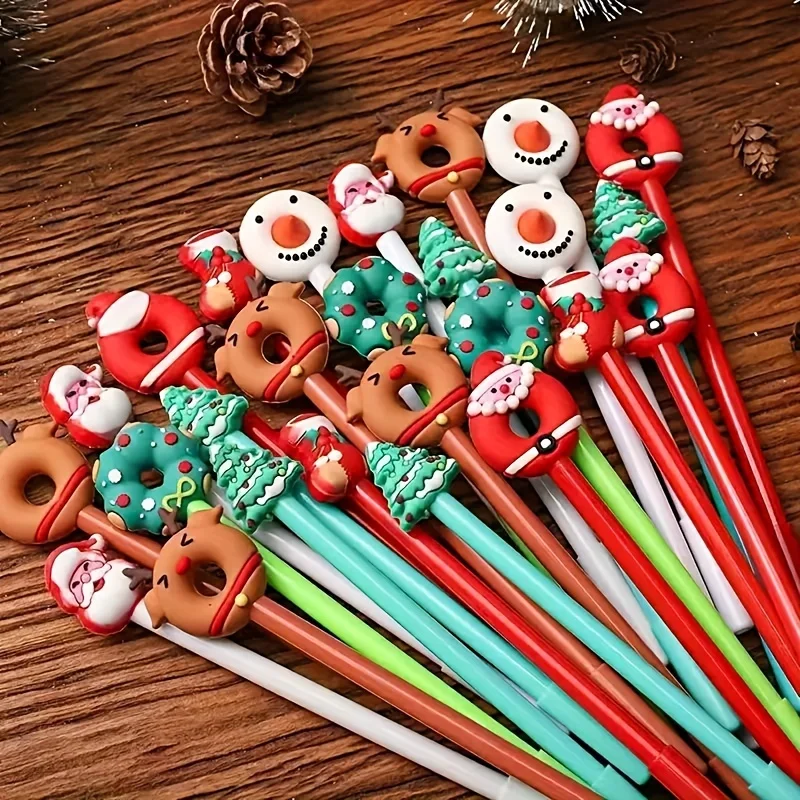 10pcs Christmas Gel Pens No Repeating Styles Perfect for Family Gifts Gift Set for Youngsters 6