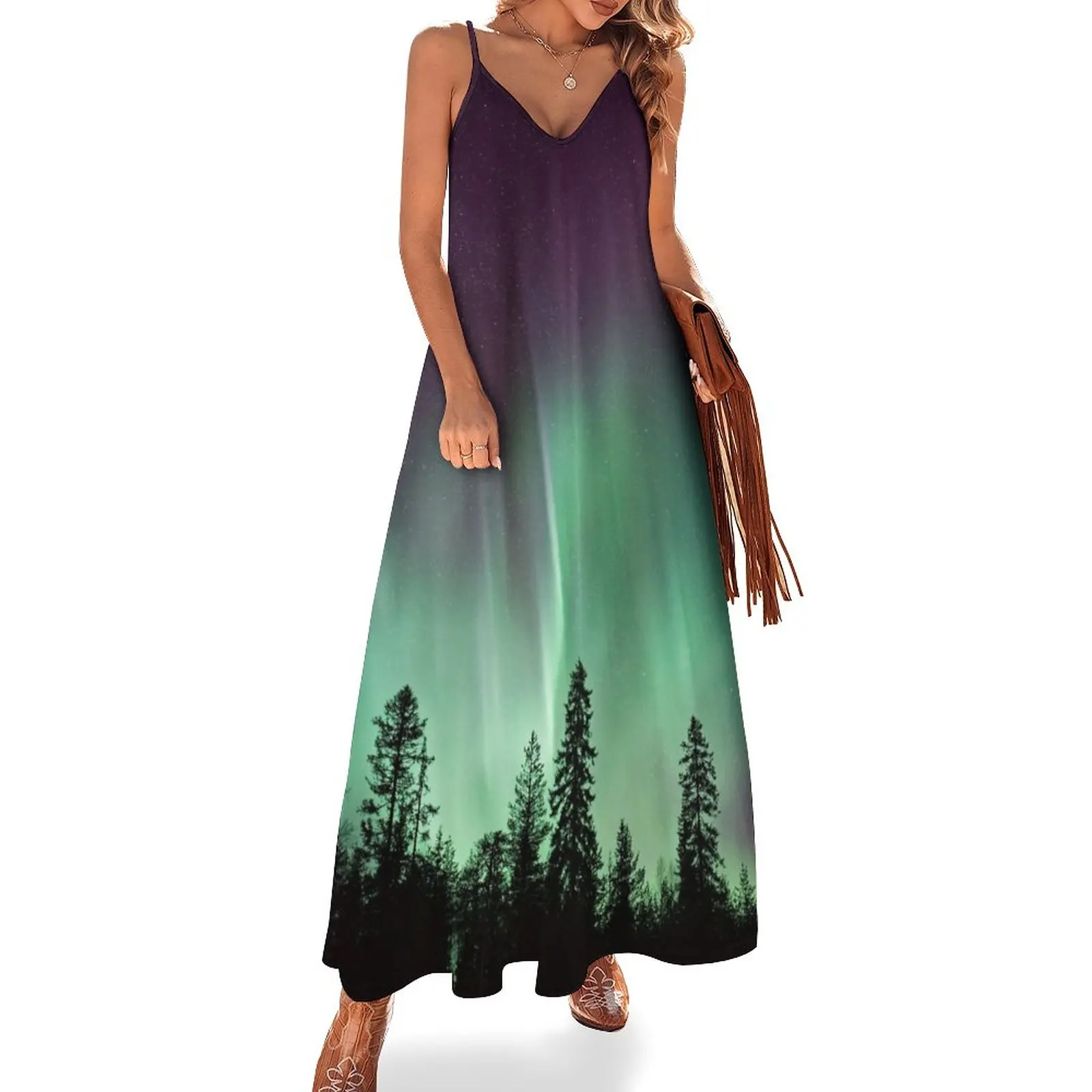 

Mystical night Sleeveless Dress loose women's dress elegant chic wedding evening dresses Dress for pregnant women beach