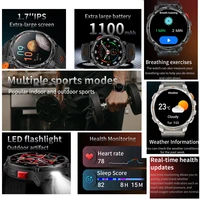 2026 New T-Rex3 Pro 1100mAh Battery Smart Watch GPS path 5ATM Waterproof Sports Run tracker Outdoors Compass Military Smartwatch - Image 2