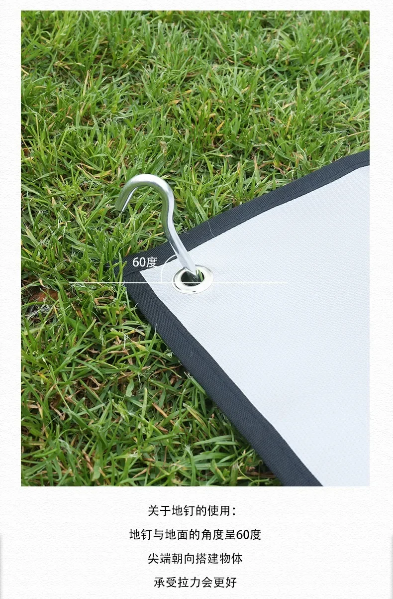 5/10 Stück Zeltheringe aus Aluminiumlegierung mit Haken | 7,09-Zoll-Sechskantnägel für Campingzelte, Gartenpfähle, silberfarben – Detail 3