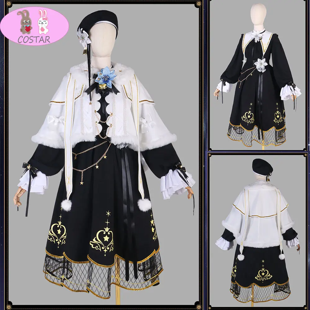 Costar Game Vtuber Nijisanji Christmas Mamiya Kokoro Cosplay Costume Halloween Dress Lovely Lolita Dress Anime Women