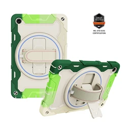 Durable Kids EVA Safe Stand Tablet Cover - Armor Coque Protective Case - Tab M11 11 inch (Rainbowgreen)