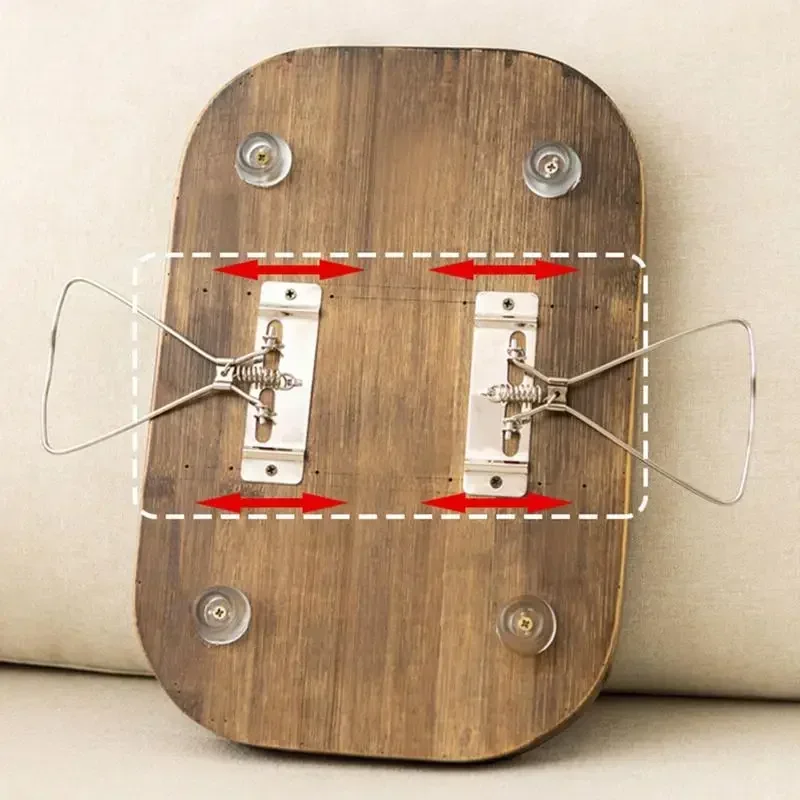 

Bamboo Home Table Clip Tray For Sofa Organizer Natural Armrest Clip-on