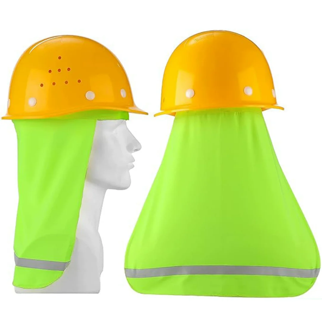 Men Fluorescent Cooling Caps Uv Protection Neck Protector Reflective Strip Elastic Long Tail Cycling Fishing Sun Hats