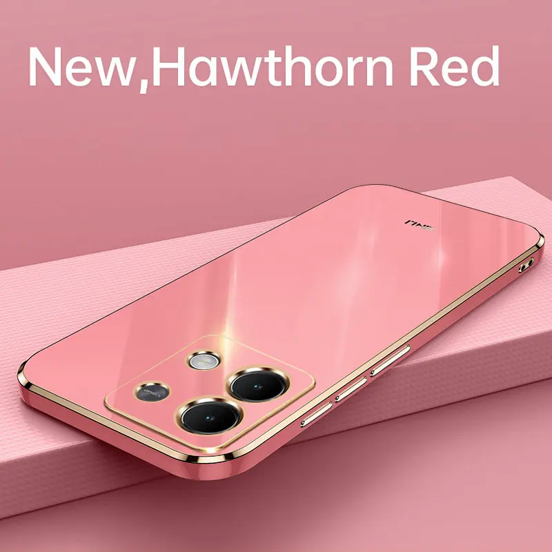 Custodia In Silicone Placcato Per Xiaomi Redmi Note 13 4G Custodia Morbida In Silicone Antiurto Tpu Cover Posteriore Per Xiaomi Redmi Note 13 4G Coque