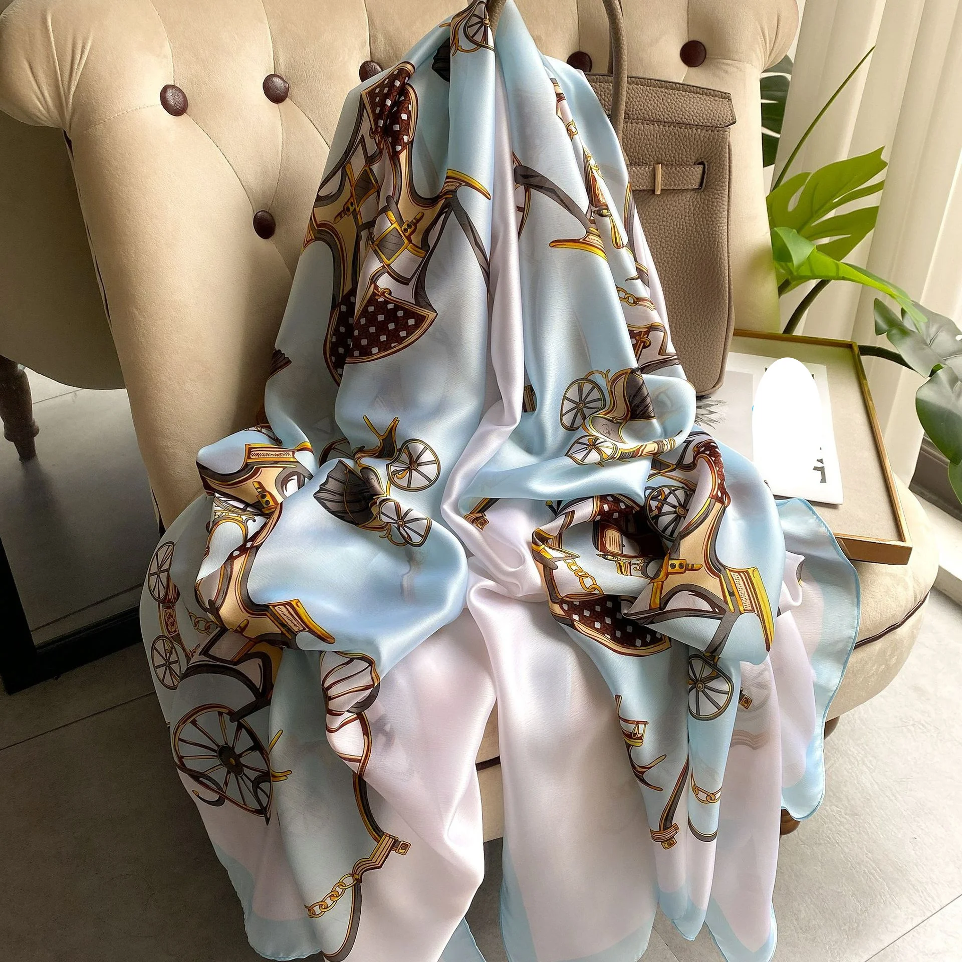 New Summer Scarf Women's Korean Edition Versatile Thin Scarf for Travel Sun Protection Shawl Multi use Long Imitation_voghion.com