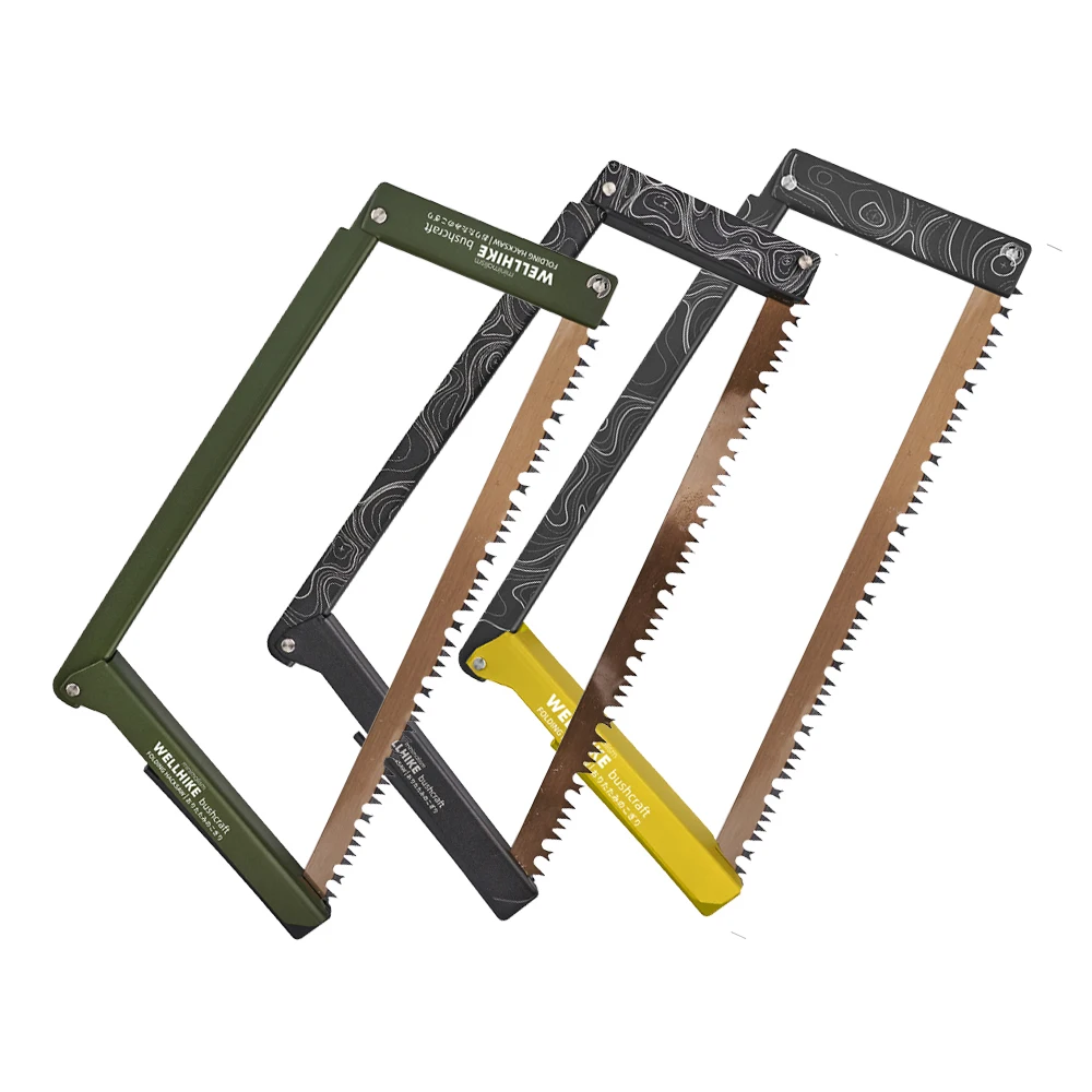 Folding Saw with Storage Bag Aluminum Alloy Camping Foldable Hand Saw for Outdoor Hiking Survival Tree Cutting