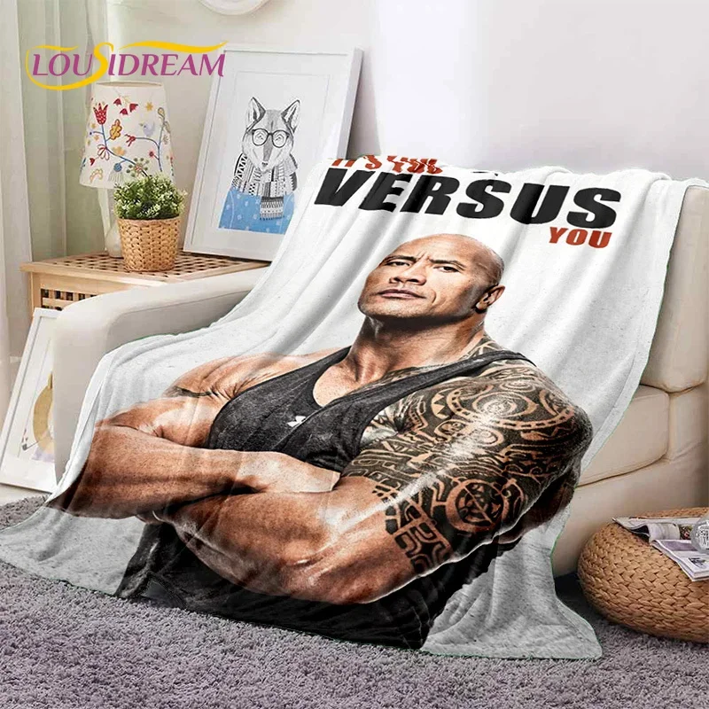 3D The Rock Dwayne Johnson Actor Soft Flannel Blanket,Throw Blanket Comfortable Blanket for Picnic Beds Sofa Home Bedroom Gift 5