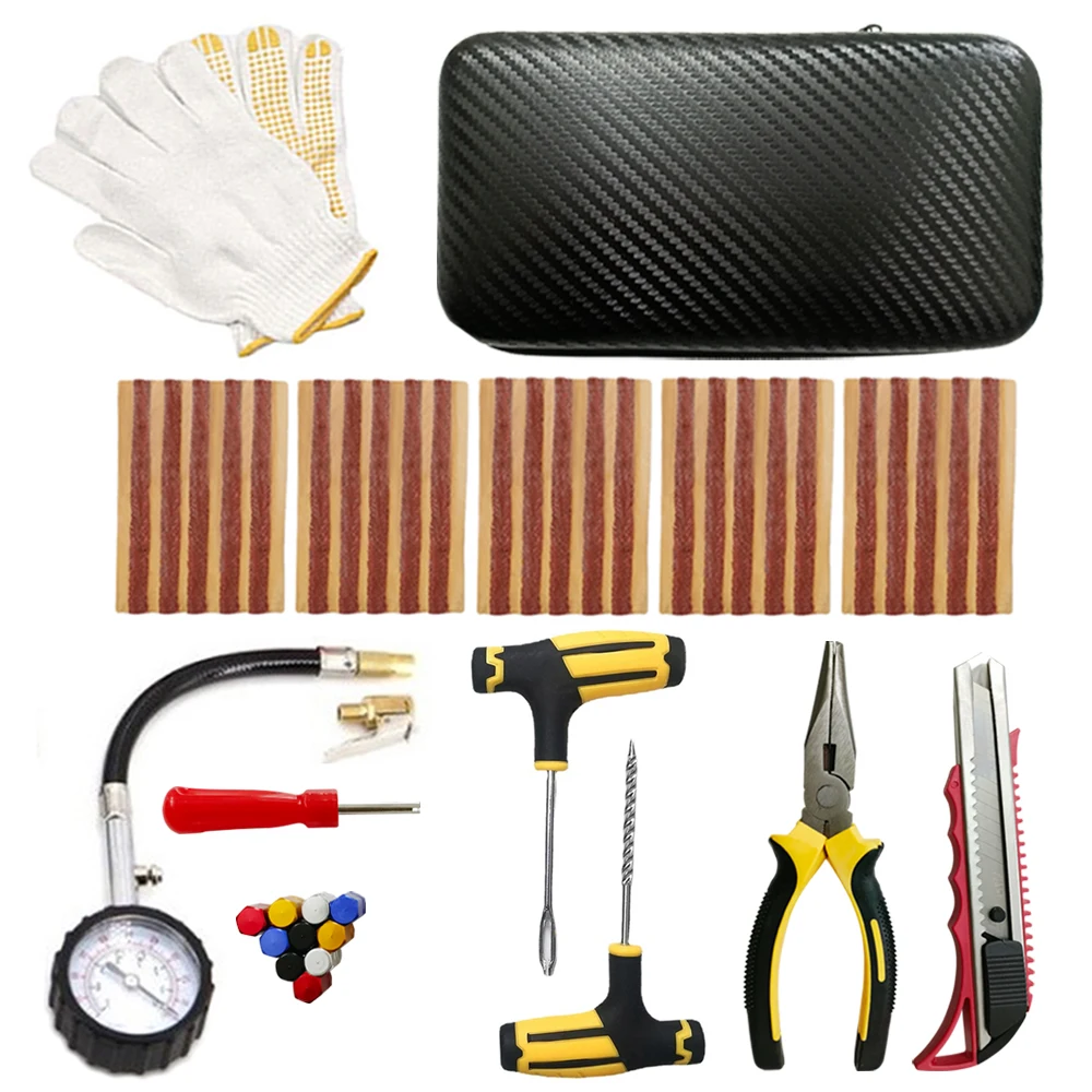 Kit Riparazione Pneumatici 24 Pezzi - Tappi A Fungo In Gomma Per Auto, Moto E Camion