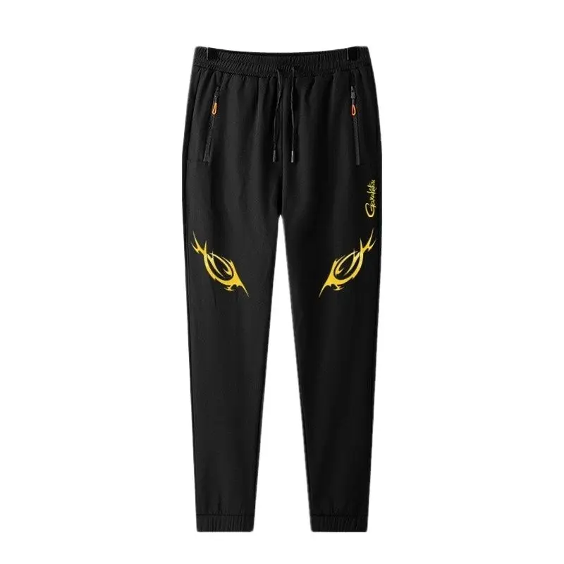 New Gamakatsu Pants Unisex Autumn Winter Outdoor Waterproof Plus Velvet Warm High Waist Elastic Thickened Fishing Trousers
