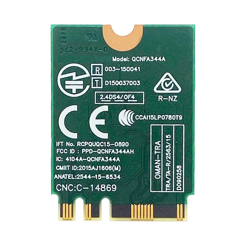 무선 AC Wi-Fi 어댑터 QCNFA344A NFA344A 802.11ac 867Mbps Wi-Fi 듀얼 밴드 + BT4.1 블루투스 4.1 NGFF 카드
