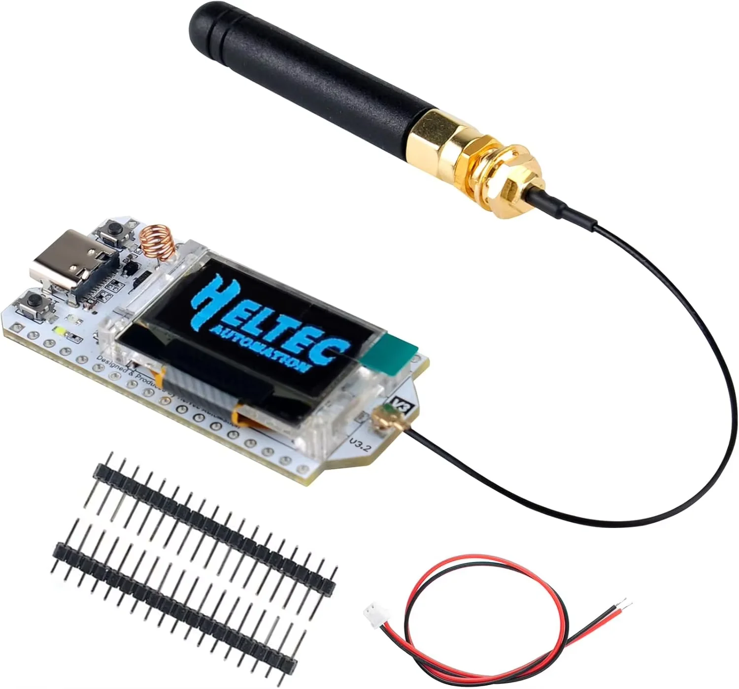 Heltec Lora 32 Enhanced ESP32 IoT Development Board with OLED Display and 915MHz Antenna