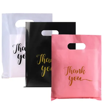 Sacs cadeaux de remerciement, 20/50 pièces, emballage cadeau d'anniversaire de mariage, sacs de magasin en plastique, emballage de pâtisserie de bonbons à main, noël 1