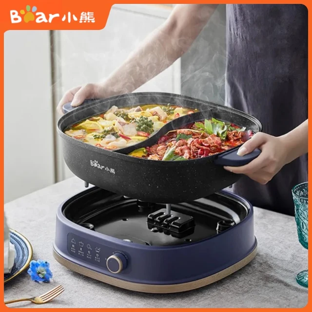 Bear Multi-functional Electric Hot Pot Split Type Electric Cooking Pot  Household Stir-fry Stew Pot