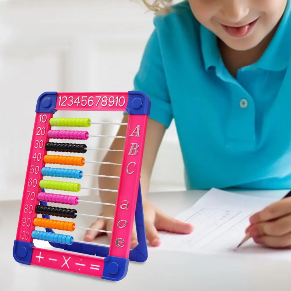 Montessori Kids Abacus Wooden Counting Number Frame Teaching Aids Counting Calculation Frames Math Learning Toy for Children