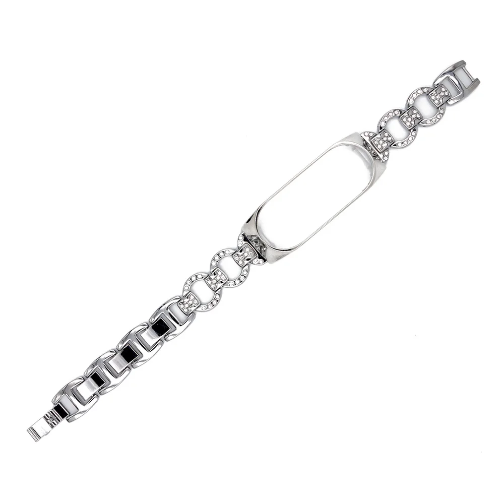 Elegant Metal Link Wristband Strap - Bling Smartwatch Accessory Bracelet Replacement