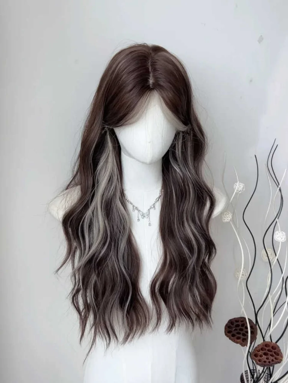 Brown Synthetic Wavy Wig for Women