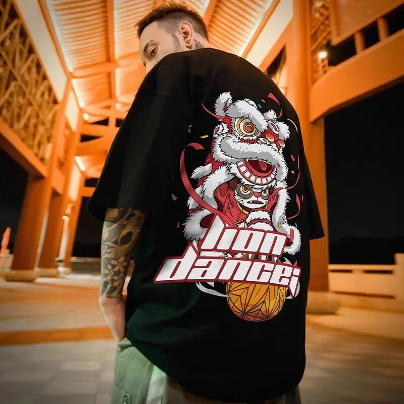 

2021 Harajuku Cartoon Printed T Shirt Men Unisex Streetwear T-shirts Casual Short Sleeve Oversized Black White Red Tees Tops 5XL